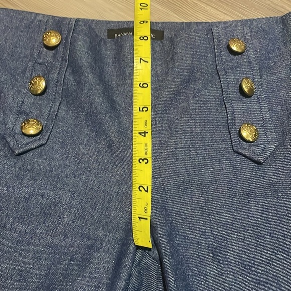 Banana Republic Sloan Skinny-Fit Sailor Ankle Pant Blue texture Ankle Size 2 - Picture 6 of 13